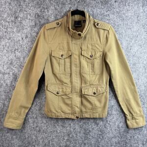 Trouve Women's Utility Military Jacket Khaki Size Small